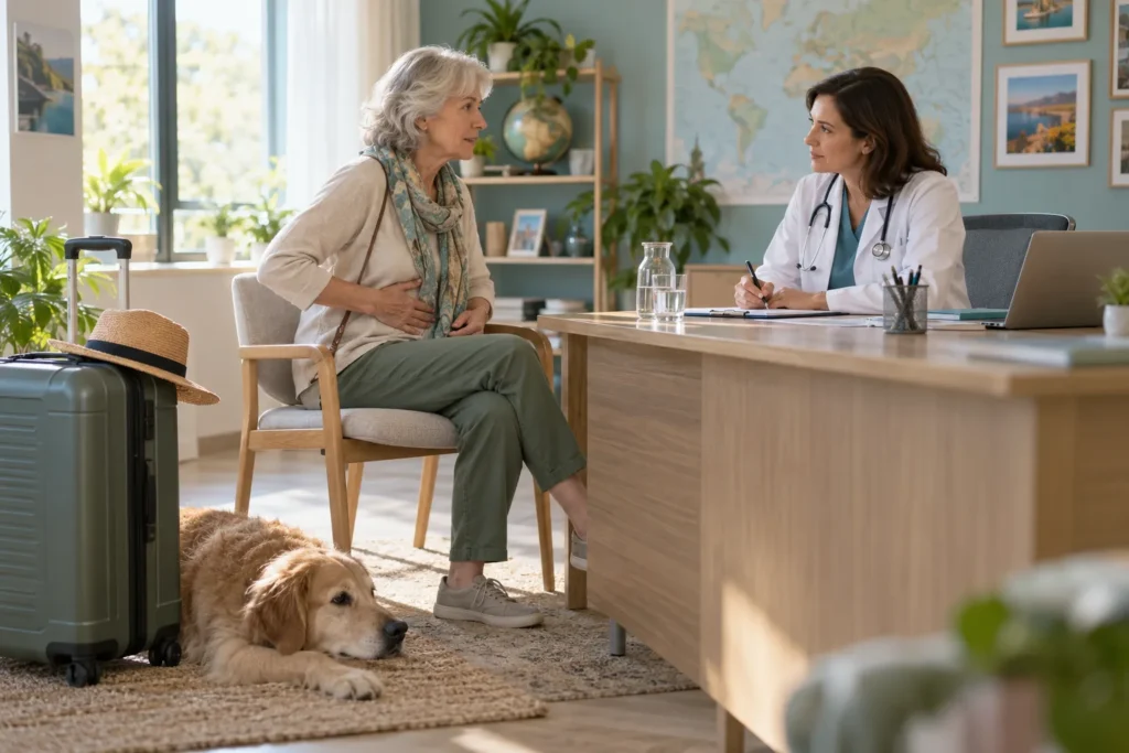 Иллюстрация: Диарея путешественников: подготовка, первая помощь и симптомы после возвращения